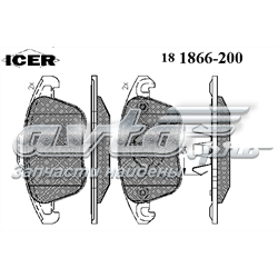 181866200 Icer sapatas do freio dianteiras de disco