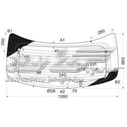 96661396 General Motors vidro de porta-malas de 3ª/5ª porta traseira (de tampa de alcapão)