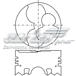 Pistão (kit para um motor), STD 44621AGSTD Teikin