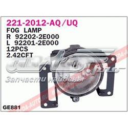 Купить 822022E000 Hyundai/Kia Туманка правая