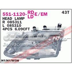 Правая фара 7701038272 Renault (RVI)