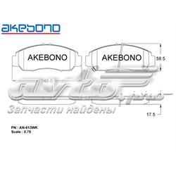 AN613WK Akebono Колодки передние