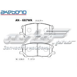 AN687WK Akebono sapatas do freio dianteiras de disco