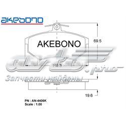 AN4406K Akebono колодки тормозные передние дисковые