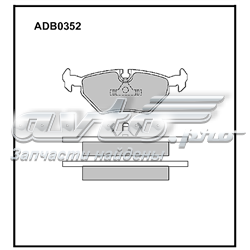 ADB0352 Allied Nippon колодки тормозные задние дисковые