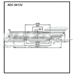 Передние тормозные диски ADC0413V Allied Nippon