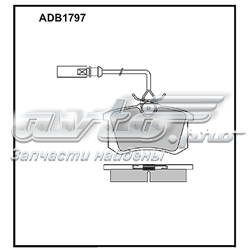 ADB1797 Allied Nippon sapatas do freio traseiras de disco