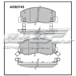 ADB3745 Allied Nippon sapatas do freio dianteiras de disco