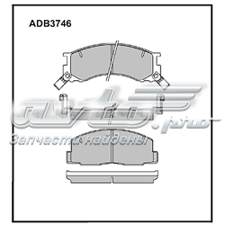 ADB3746 Allied Nippon sapatas do freio dianteiras de disco