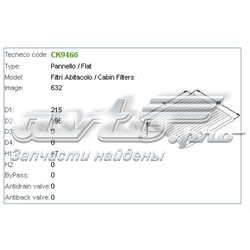 CK9466 Tecneco filtro de salão