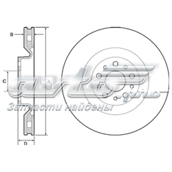 Передние тормозные диски BG4556 Delphi