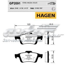 GP2091 Sangsin sapatas do freio traseiras de disco