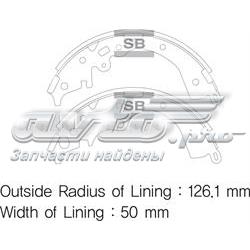 Задние барабанные колодки SA168 Sangsin