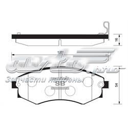 SP1144 Ssang Yong sapatas do freio dianteiras de disco