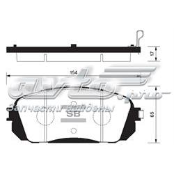 581014DB00 Hyundai/Kia sapatas do freio dianteiras de disco