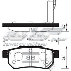 SP1265 Sangsin Колодки тормозные дисковые комплект