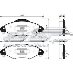 Передние тормозные колодки SP1419 Sangsin