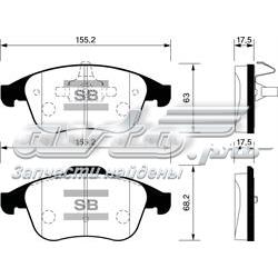 Передние тормозные колодки SP1516 Sangsin