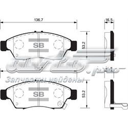 SP1541 Sangsin sapatas do freio dianteiras de disco
