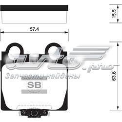 SP1554 Sangsin sapatas do freio traseiras de disco