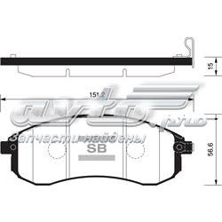 Передние тормозные колодки SP1602 Sangsin