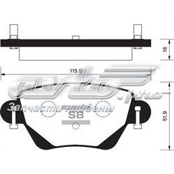Купить SP2031 Sangsin Колодки тормозные задние, дисковые