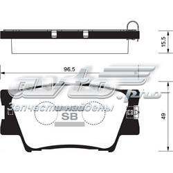 SP2081 Sangsin sapatas do freio traseiras de disco