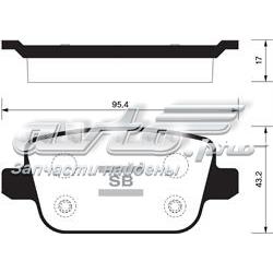 SP2101-R Sangsin sapatas do freio traseiras de disco