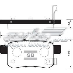 SP2103 Sangsin sapatas do freio traseiras de disco