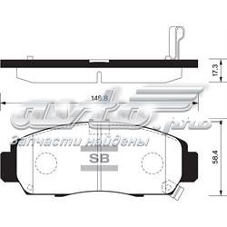 SP2114 Sangsin sapatas do freio dianteiras de disco