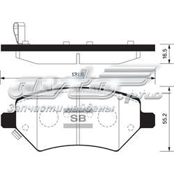 Передние тормозные колодки SP2134 Sangsin