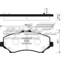 Передние тормозные колодки SP2185 Sangsin