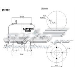 30081K Airtech coxim pneumático (suspensão de lâminas pneumática do eixo traseiro)