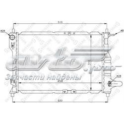 1025435SX Stellox radiador de esfriamento de motor