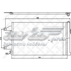 1045407SX Stellox radiador de aparelho de ar condicionado