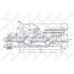 29-99007-SX Stellox ventilador elétrico de esfriamento montado (motor + roda de aletas)