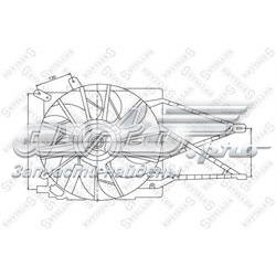 2999321SX Stellox difusor do radiador de esfriamento, montado com motor e roda de aletas