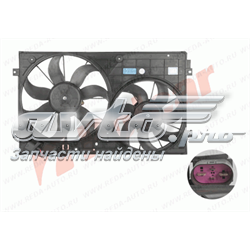 957823W1 Polcar difusor do radiador de esfriamento, montado com motor e roda de aletas