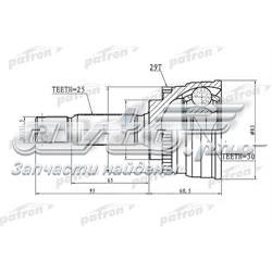 PCV1721 Patron junta homocinética externa dianteira