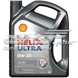 Моторное масло Shell Helix Ultra A5/B5 0W-30 Синтетическое 4л (HELIXULTRAA5B50W304L)