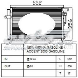 PXNCA090 Parts-Mall radiador de aparelho de ar condicionado