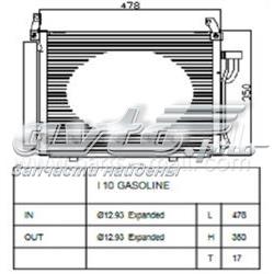 PXNCA100 Parts-Mall radiador de aparelho de ar condicionado