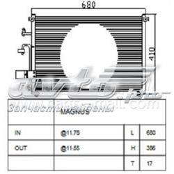 PXNCC017 Parts-Mall radiador de aparelho de ar condicionado