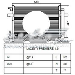 PXNCC043 Parts-Mall radiador de aparelho de ar condicionado