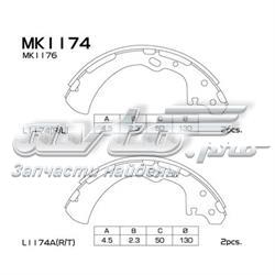 Задние барабанные колодки MK1174 Masuma