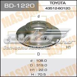 BD1220 Masuma диск тормозной передний