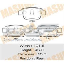 MS1528 Masuma sapatas do freio traseiras de disco