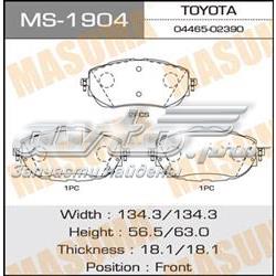 MS1904 Masuma sapatas do freio dianteiras de disco