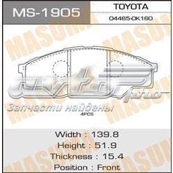 Передние тормозные колодки MS1905 Masuma