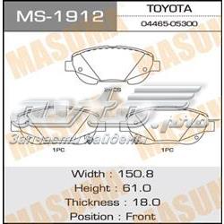 Передние тормозные колодки MS1912 Masuma